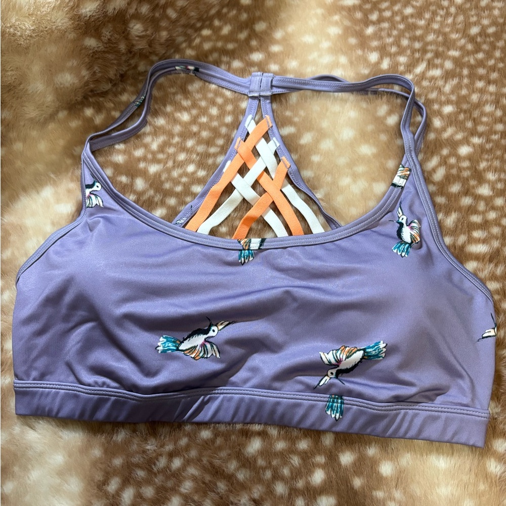 Marika | Lavender Daybreak Hummingbirds Hayden Sports Bra